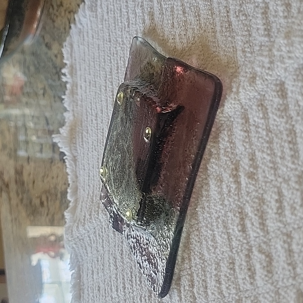 Handmade glass ashtray - Picture 4 of 6